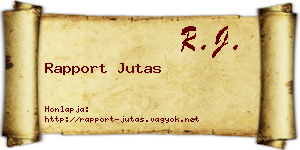 Rapport Jutas névjegykártya